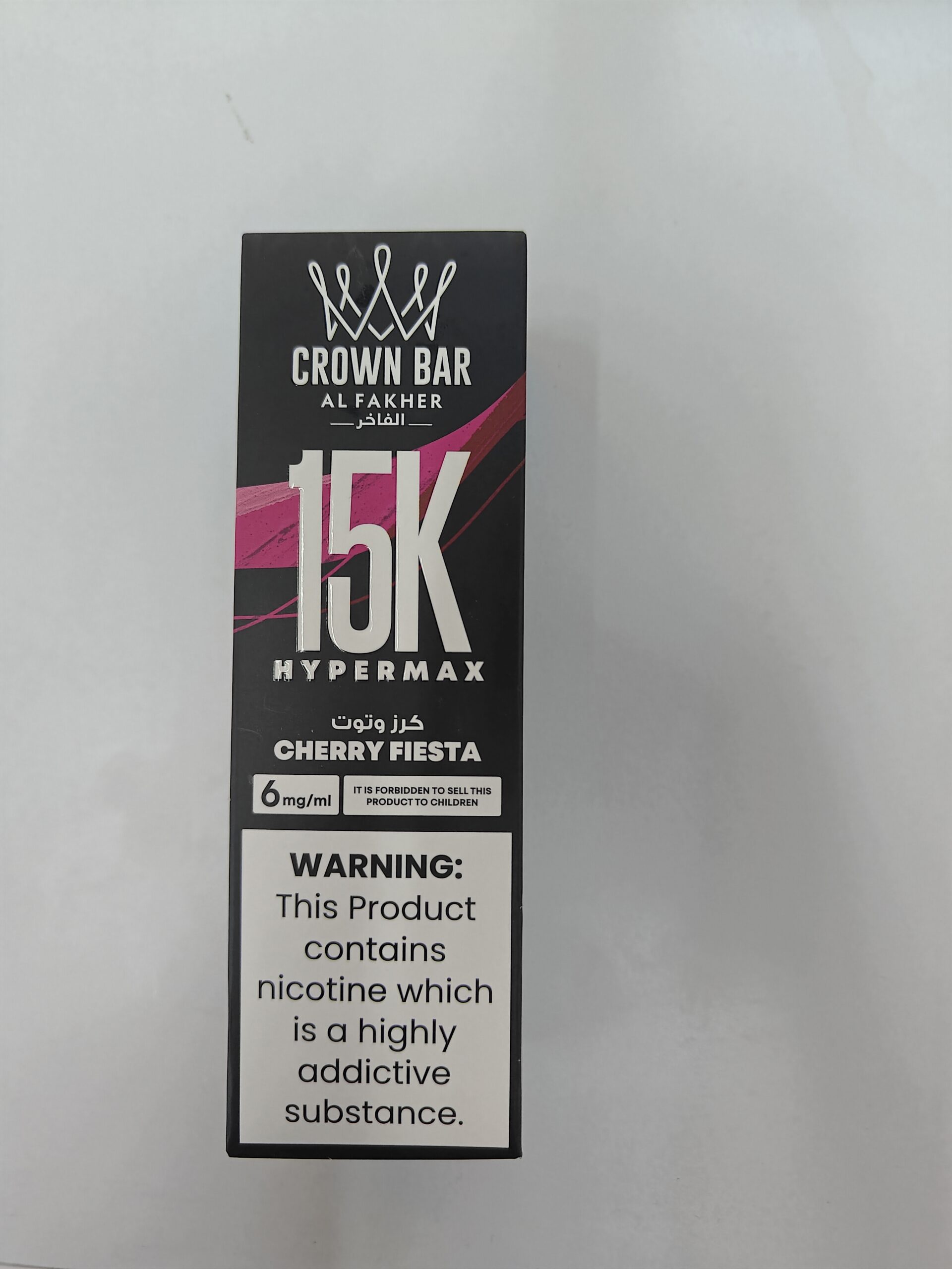 AL Fakher Crown Bar 15K Cherry Fiesta vape product.