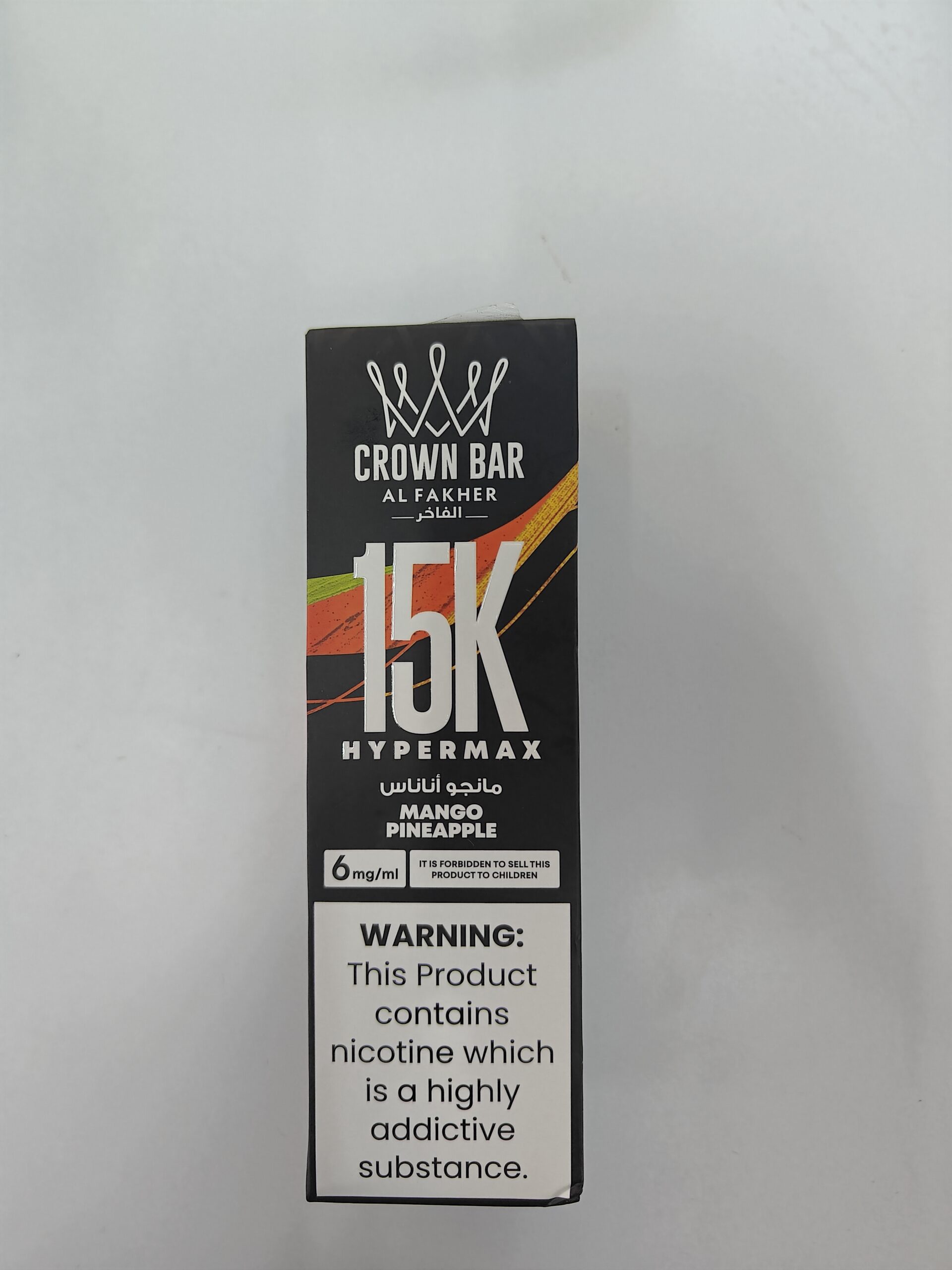 AL Fakher Crown Bar 15K Mango Pineapple vape product.