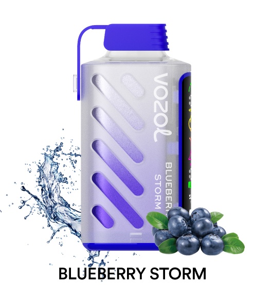 VOZOL SHISHA 20000 disposable vape in Blueberry Storm flavor.